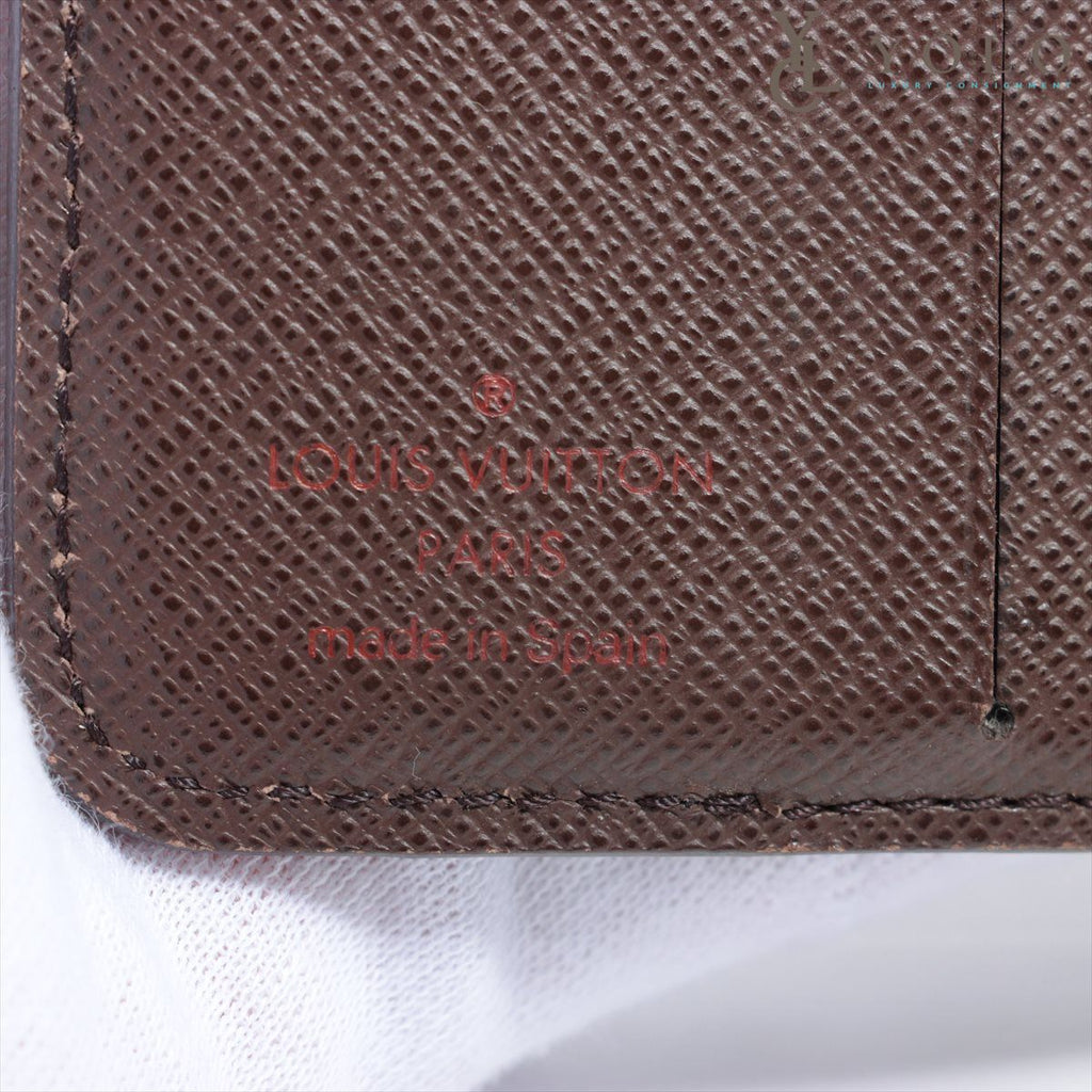 Louis Vuitton Damier Ebene Canvas Compact Zippy Wallet Louis Vuitton