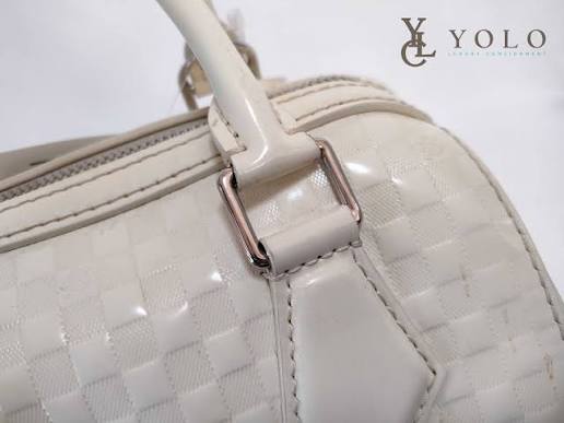 Louis Vuitton Damier Facette Speedy Cube Cream Bag Limited Edition LV