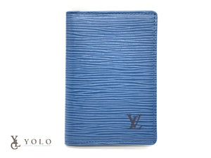 Louis Vuitton Epi Leather Blue Card Case Wallet