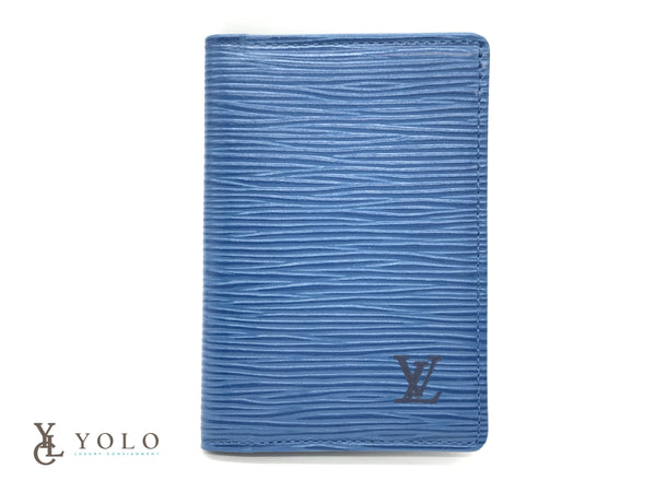 Louis Vuitton Epi Leather Blue Card Case Wallet