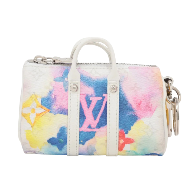 Louis Vuitton Monogram Watercolor Porte Cles Mini Keepall Key Holder & Bag Charm