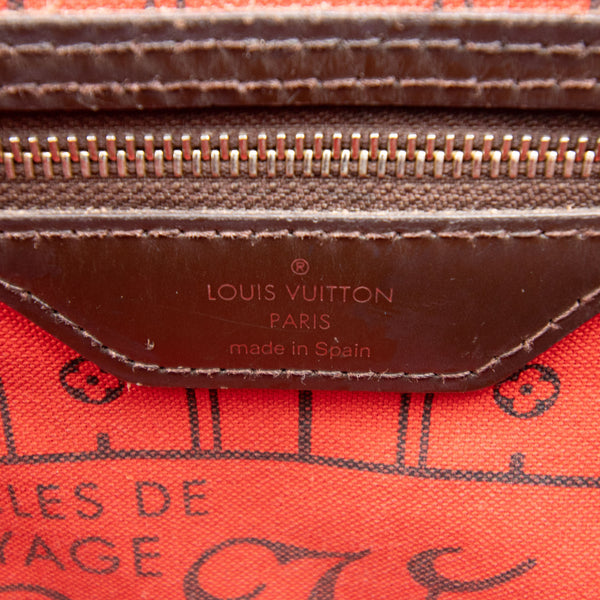 Louis Vuitton Damier Ebene Neverfull MM Tote Bag