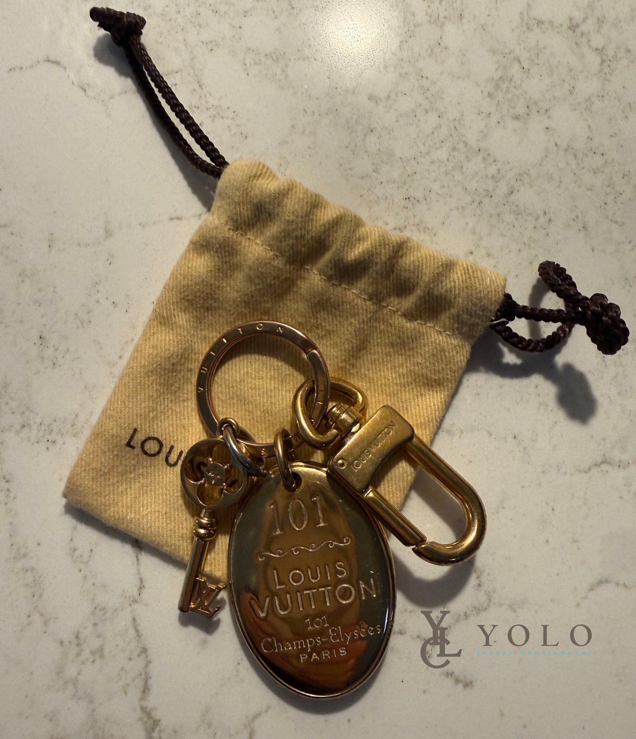 Louis Vuitton 101 Champs-Elysses Maison Key Holder and Bag Charm
