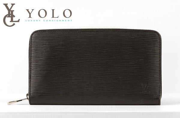 Louis Vuitton Black Epi Leather Zippy Organizer Wallet