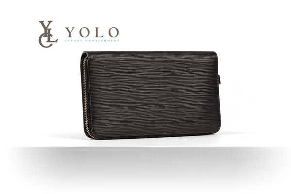 Louis Vuitton Black Epi Leather Zippy Organizer Wallet