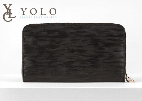 Louis Vuitton Black Epi Leather Zippy Organizer Wallet