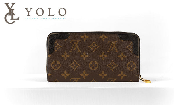 Louis Vuitton Black Monogram Zippy Retiro Wallet