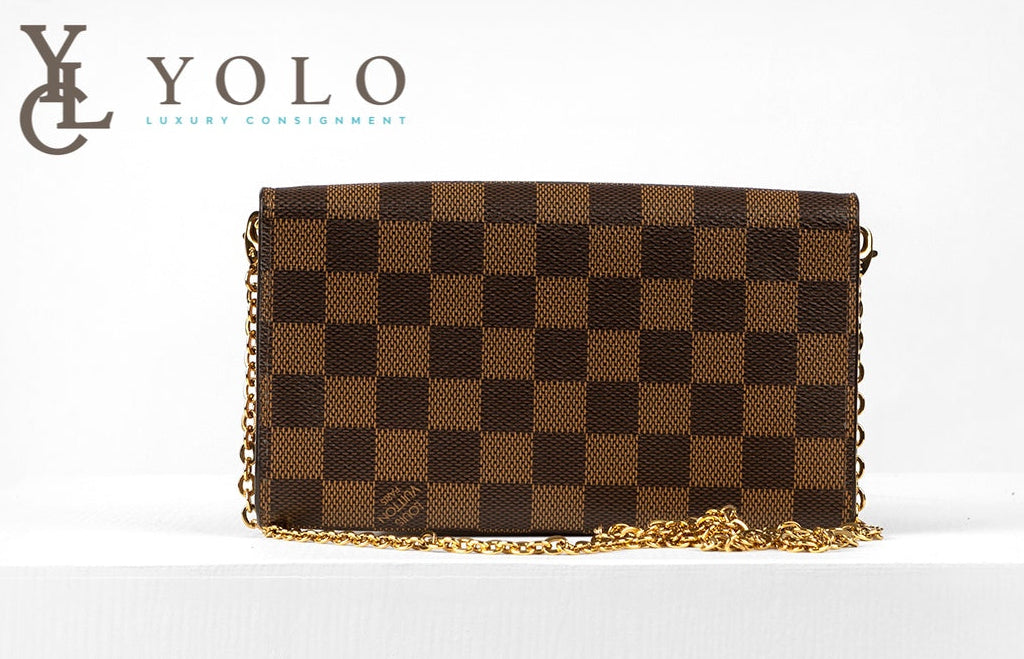Louis Vuitton Croisette Chain Wallet Damier Ebene – LV Crossbody