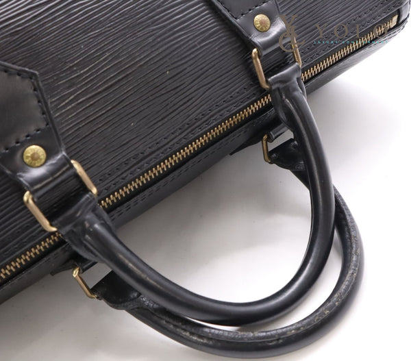 Louis Vuitton Epi Black Speedy 30 Bag