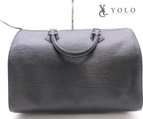 Louis Vuitton Epi Black Speedy 30 Bag