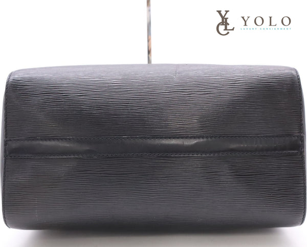 Louis Vuitton Epi Black Speedy 30 Bag