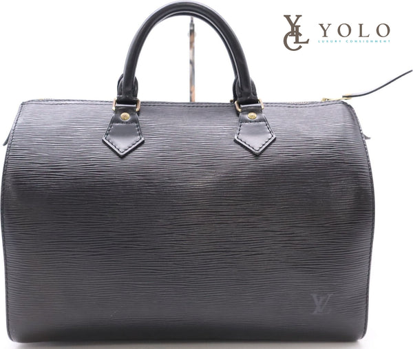 Louis Vuitton Epi Black Speedy 30 Bag