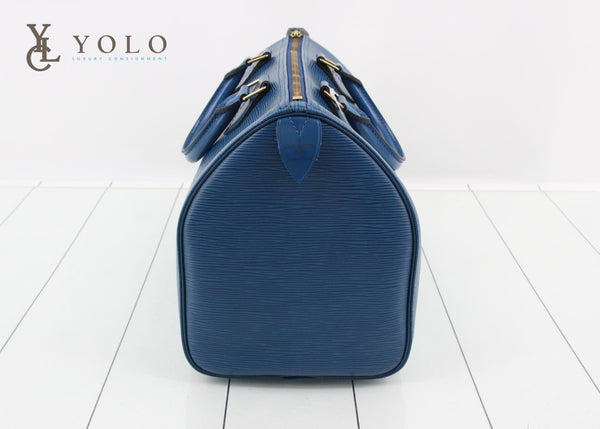 Louis Vuitton Epi Blue Speedy 30 Bag