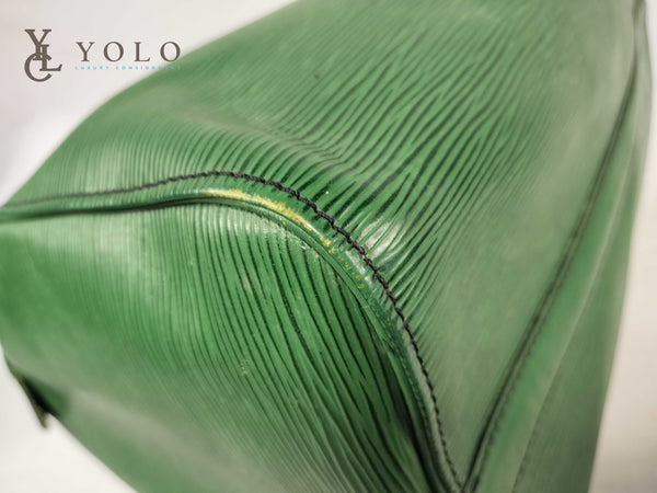 Louis Vuitton Epi Green Speedy 35 Bag