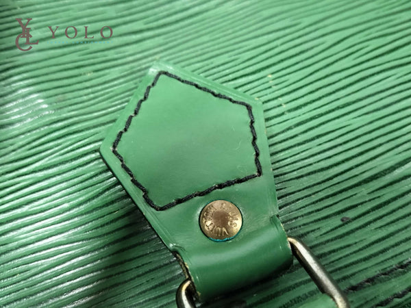 Louis Vuitton Epi Green Speedy 35 Bag