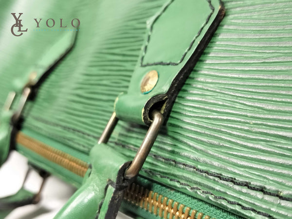 Louis Vuitton Epi Green Speedy 35 Bag