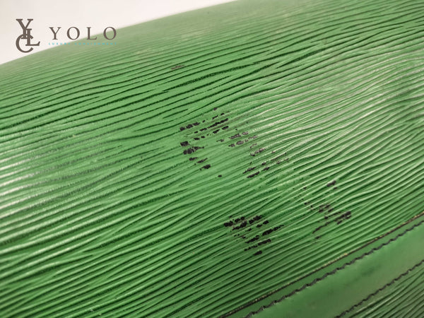 Louis Vuitton Epi Green Speedy 35 Bag