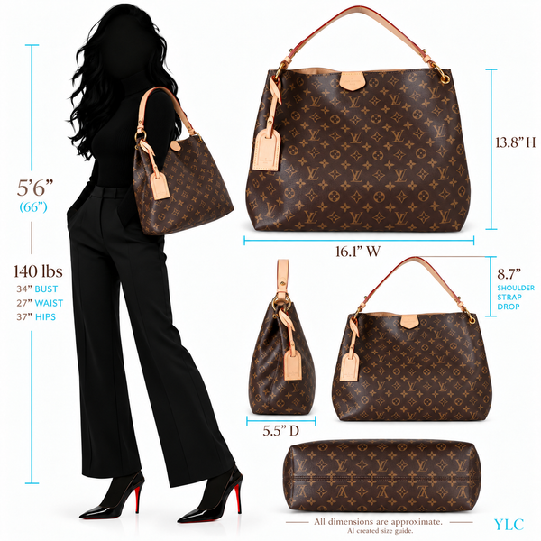 Louis Vuitton Graceful MM Monogram Canvas Shoulder Bag