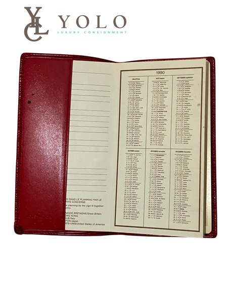 Louis Vuitton Red Epi Leather Vintage Notebook