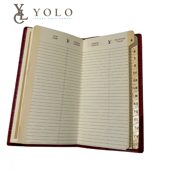 Louis Vuitton Red Epi Leather Vintage Notebook
