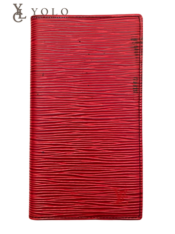 Louis Vuitton Red Epi Leather Vintage Notebook