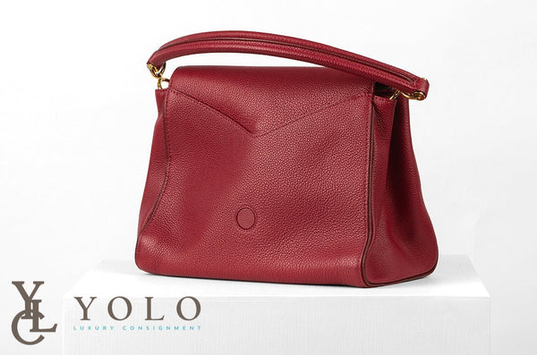 Louis Vuitton Rubis Leather and Monogram Double V Bag