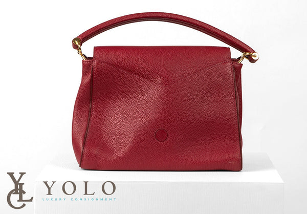 Louis Vuitton Rubis Leather and Monogram Double V Bag