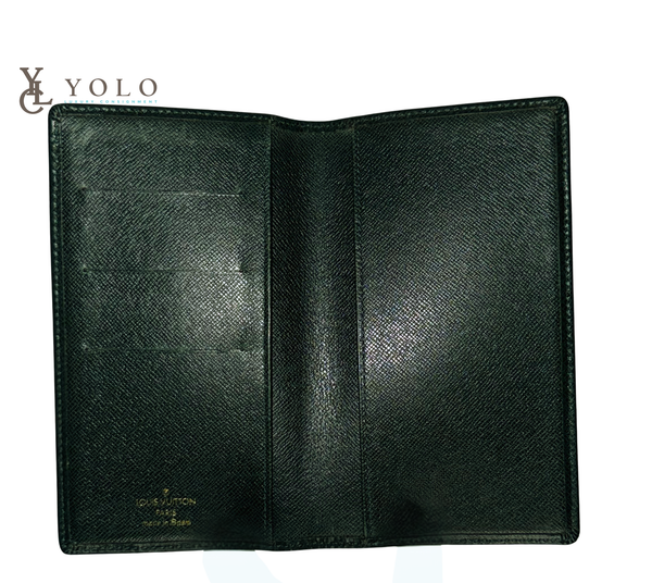 Louis Vuitton Taiga Leather Green Long Card Wallet 