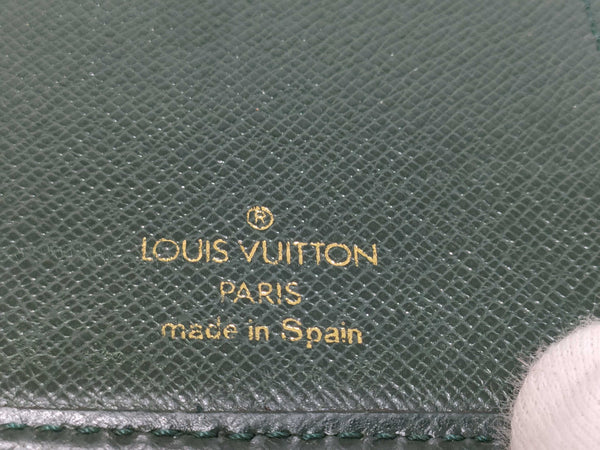 Louis Vuitton Taiga Leather Green Long Card Wallet