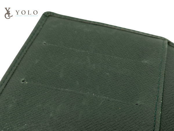 Louis Vuitton Taiga Leather Green Long Card Wallet