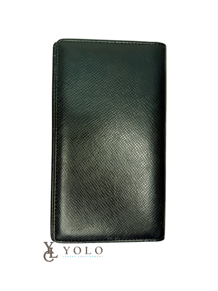 Louis Vuitton Taiga Leather Green Long Card Wallet