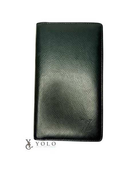 Louis Vuitton Taiga Leather Green Long Card Wallet