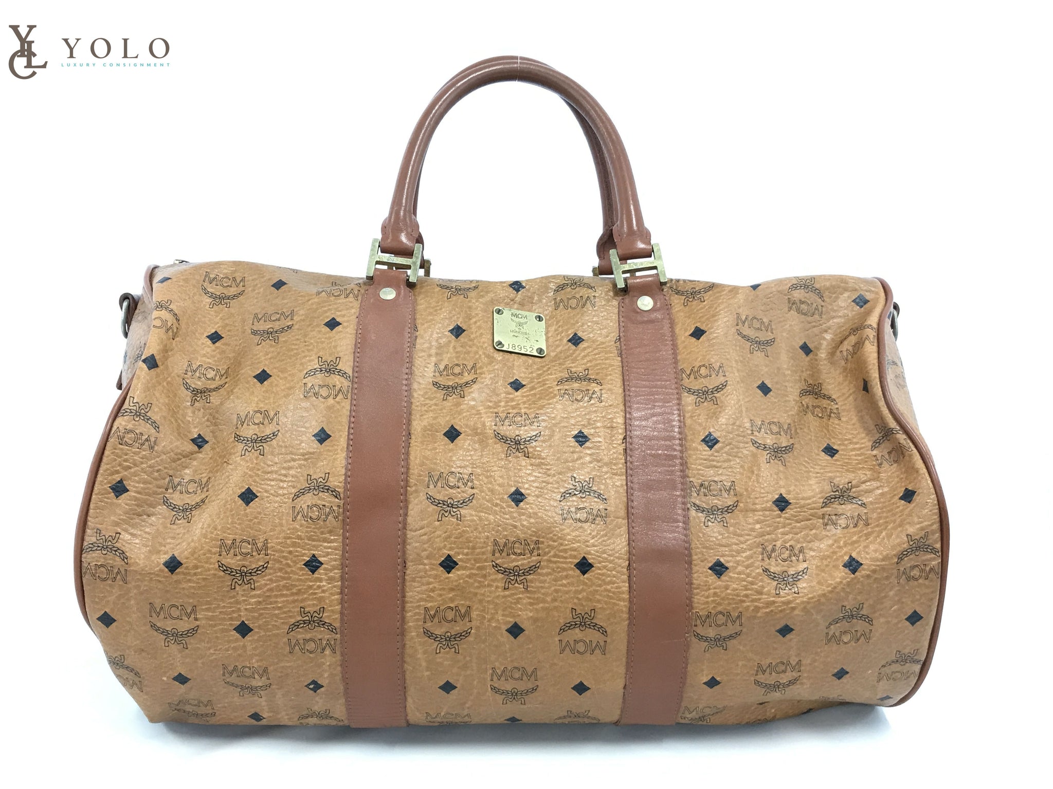 バッグ MCM MCM | Visetos Monogram Boston Weekend Duffle – YOLO Luxury Consignment