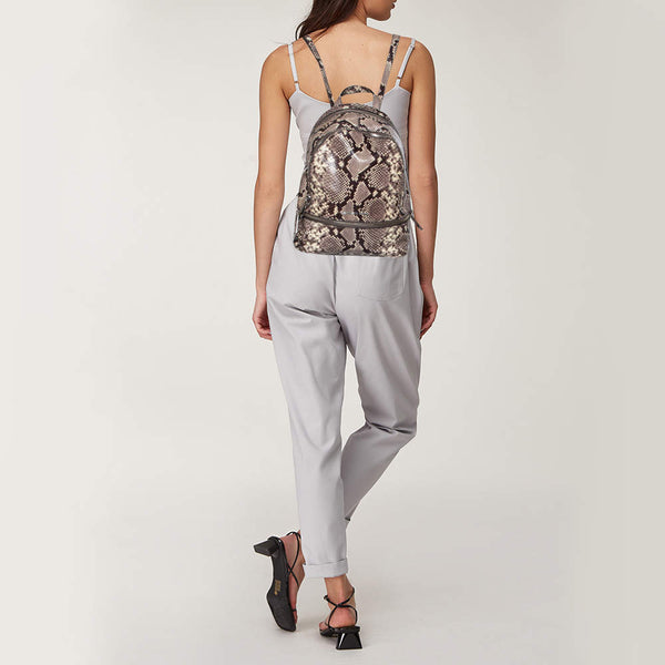 Michael Kors Python Embossed Leather Rhea Backpack