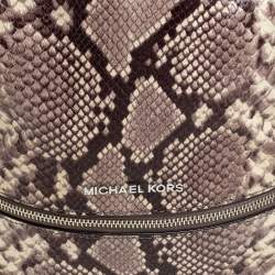 Michael Kors Python Embossed Leather Rhea Backpack