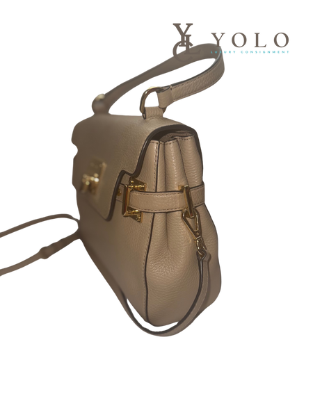 Michael Kors Leather Astrid Ivory 2-way Satchel