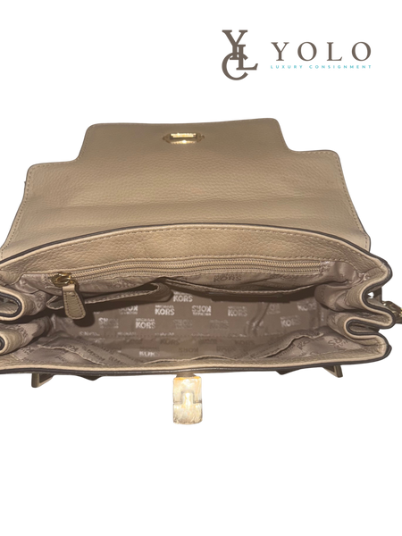 Michael Kors Leather Astrid Ivory 2-way Satchel