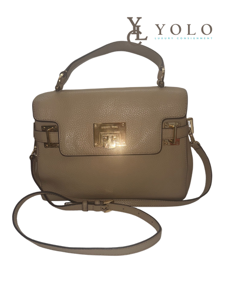 Michael Kors Leather Astrid Ivory 2-way Satchel
