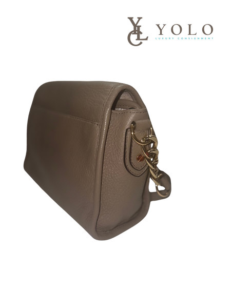 Michael Kors Leather Small Margo Nude Messenger Bag