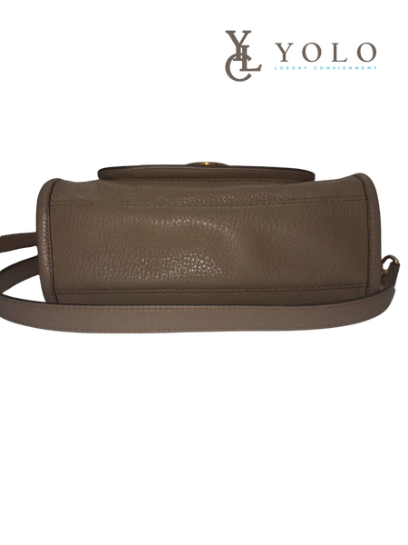 Michael Kors Leather Small Margo Nude Messenger Bag