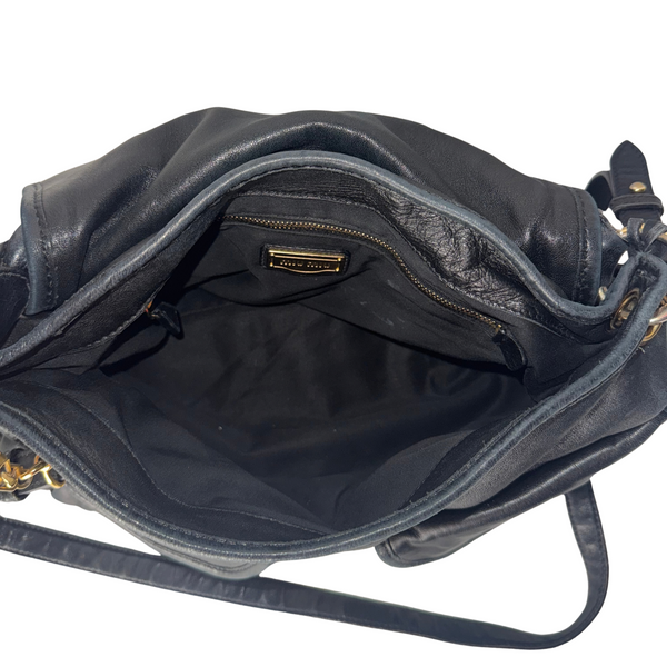 Miu Miu Black Matelassé Nappa Leather Coffer Bag