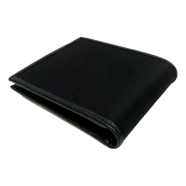 Prada Tessuto Nylon Saffiano Leather Bifold Wallet with Snap Coin Pouch in Nero black, authentic new wallet, image 2