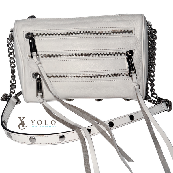 Rebecca Minkoff Leather 3-Zip Moto Crossbody Bag