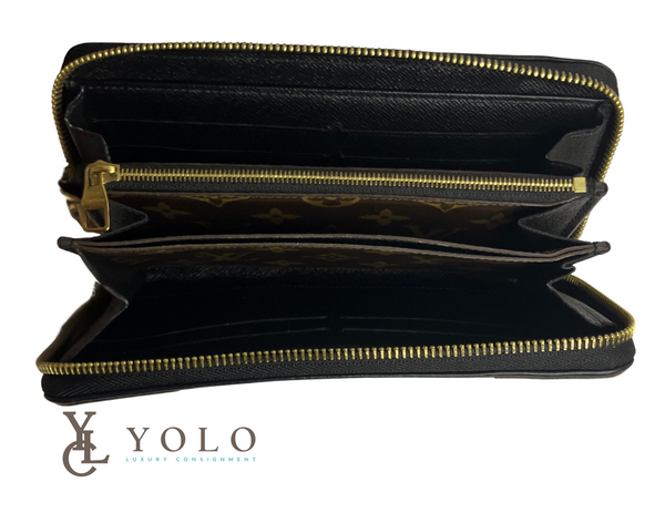 Louis Vuitton Black Monogram Zippy Retiro Wallet