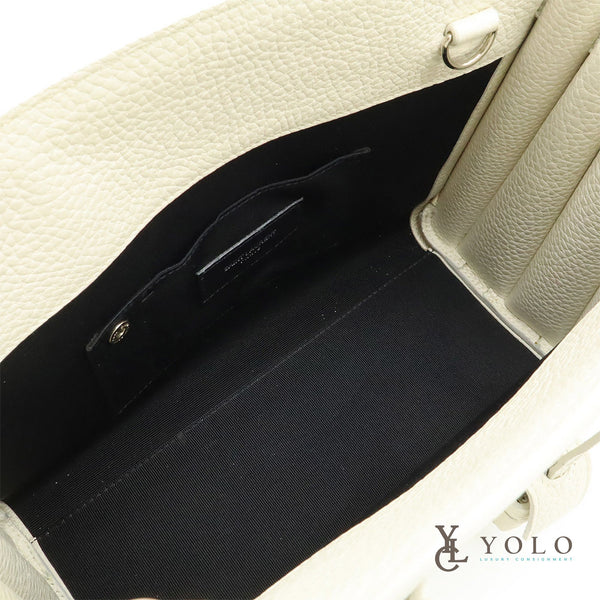 Saint Laurent Ivory Leather Classic Nano Sac De Jour Bag 2