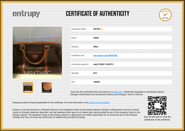 Celine Macadam Vintage Boston Bag