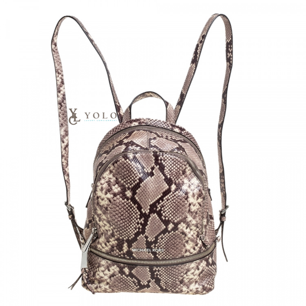 Michael Kors Python Embossed Leather Rhea Backpack