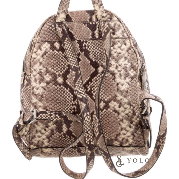 Michael Kors Python Embossed Leather Rhea Backpack