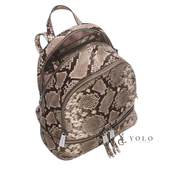 Michael Kors Python Embossed Leather Rhea Backpack