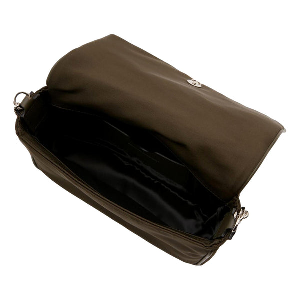 Alexander McQueen Army Green Nylon Graffiti Skull Shoulder Bag in Black, authentic new handbag, image 2